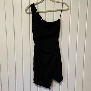 Black Cut Out Mini Dress